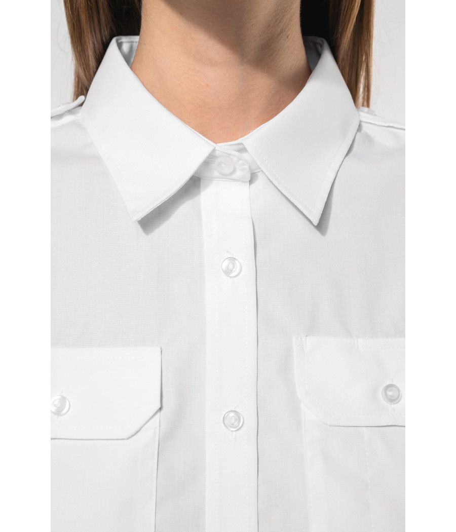 Chemise pilote manches courtes femme