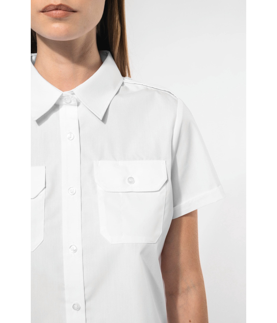 Chemise pilote manches courtes femme