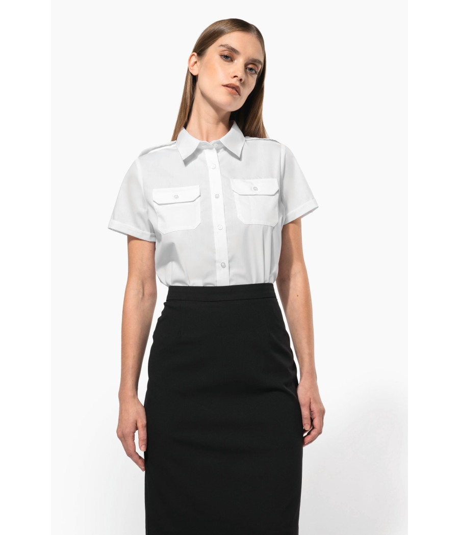 Chemise pilote manches courtes femme