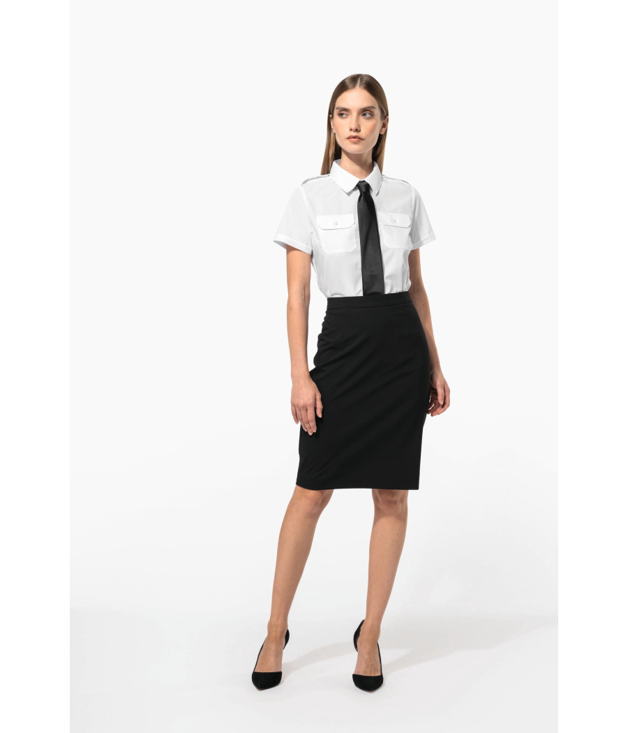Chemise pilote manches courtes femme