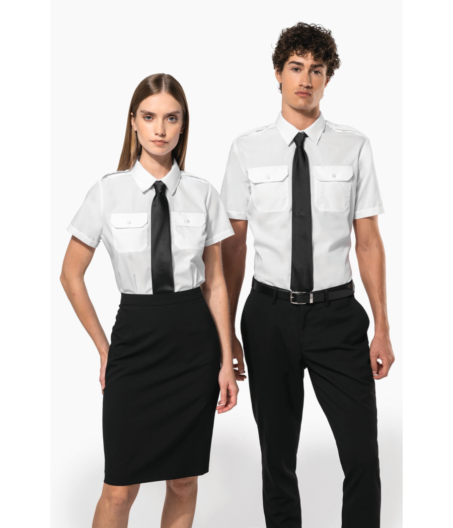 Chemise pilote manches courtes femme