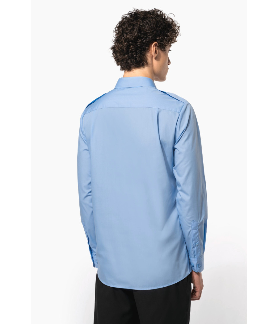 Chemise pilote manches longues homme