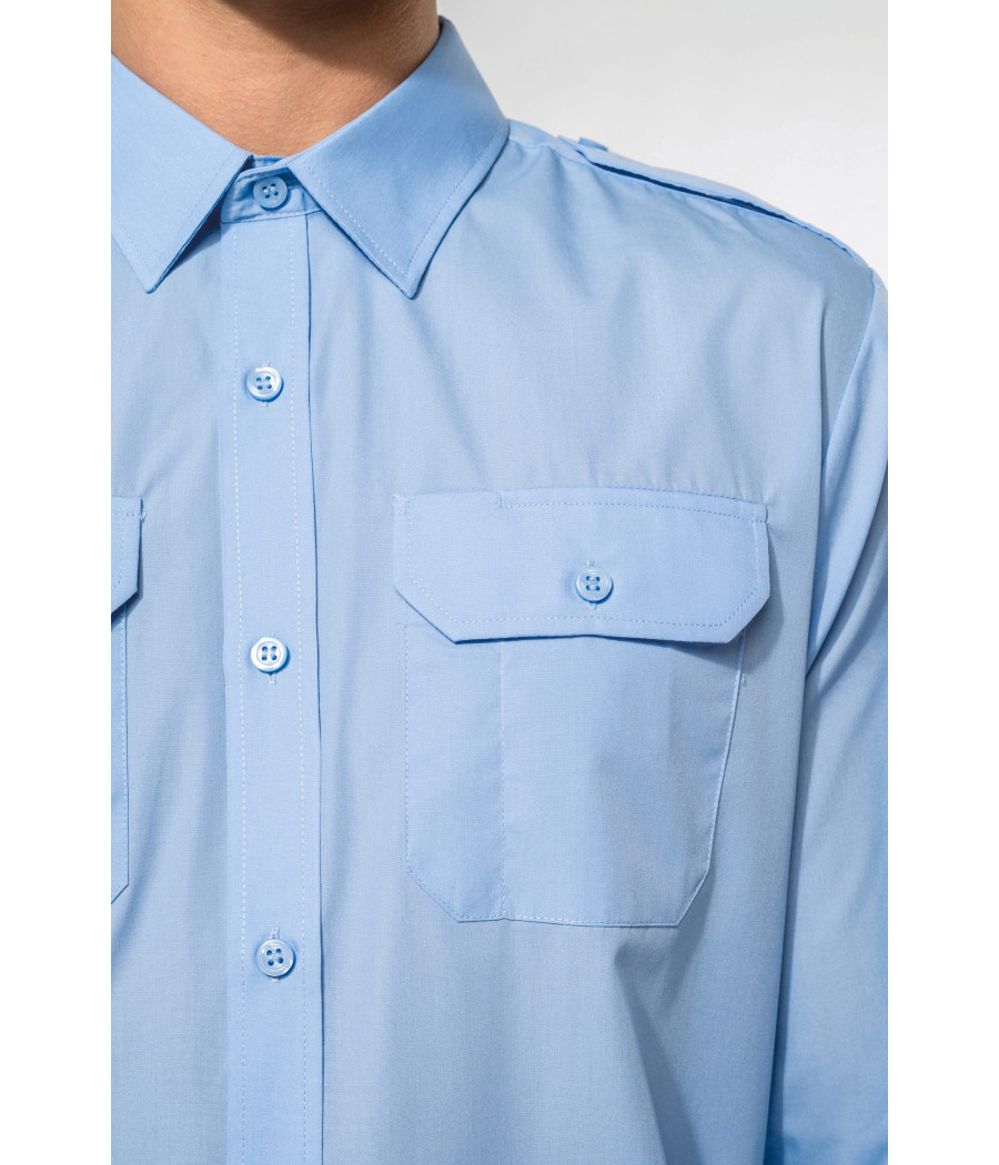 Chemise pilote manches longues homme