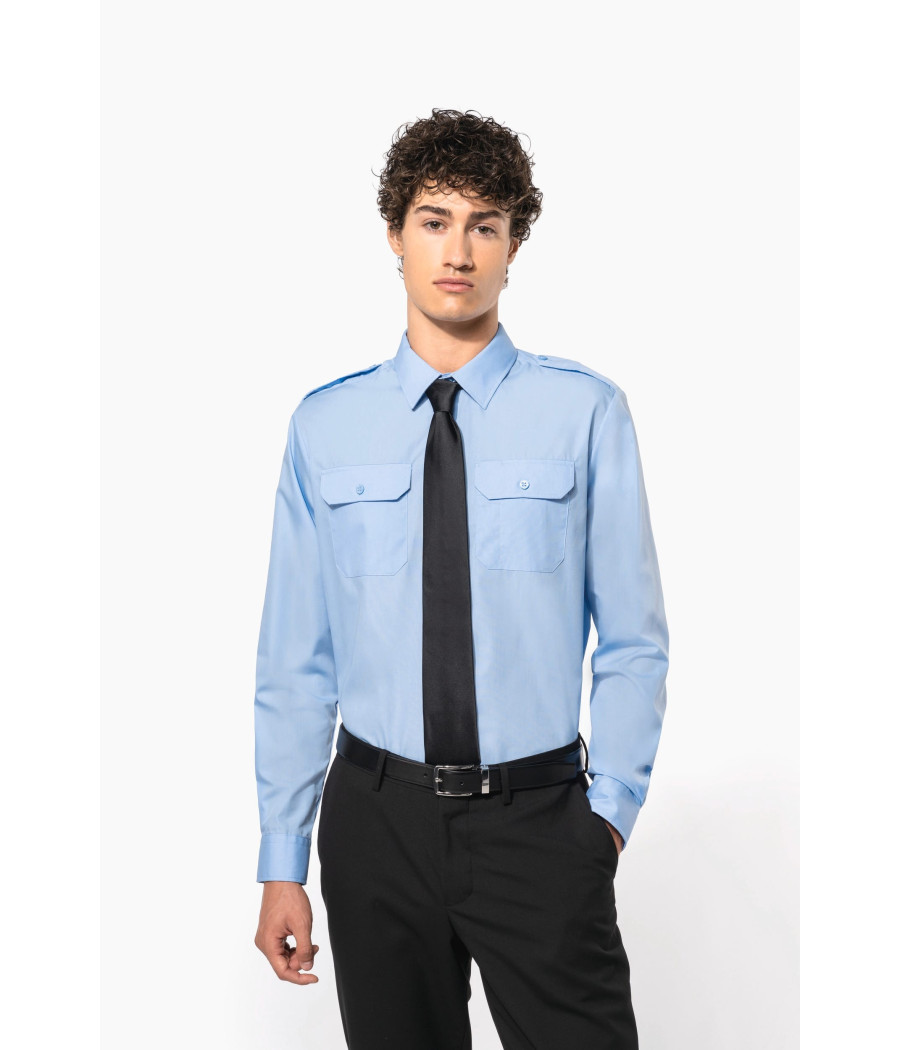 Chemise pilote manches longues homme