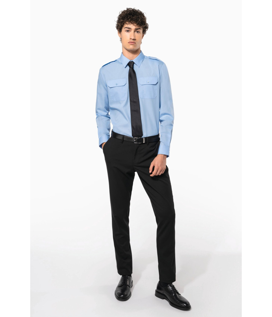 Chemise pilote manches longues homme