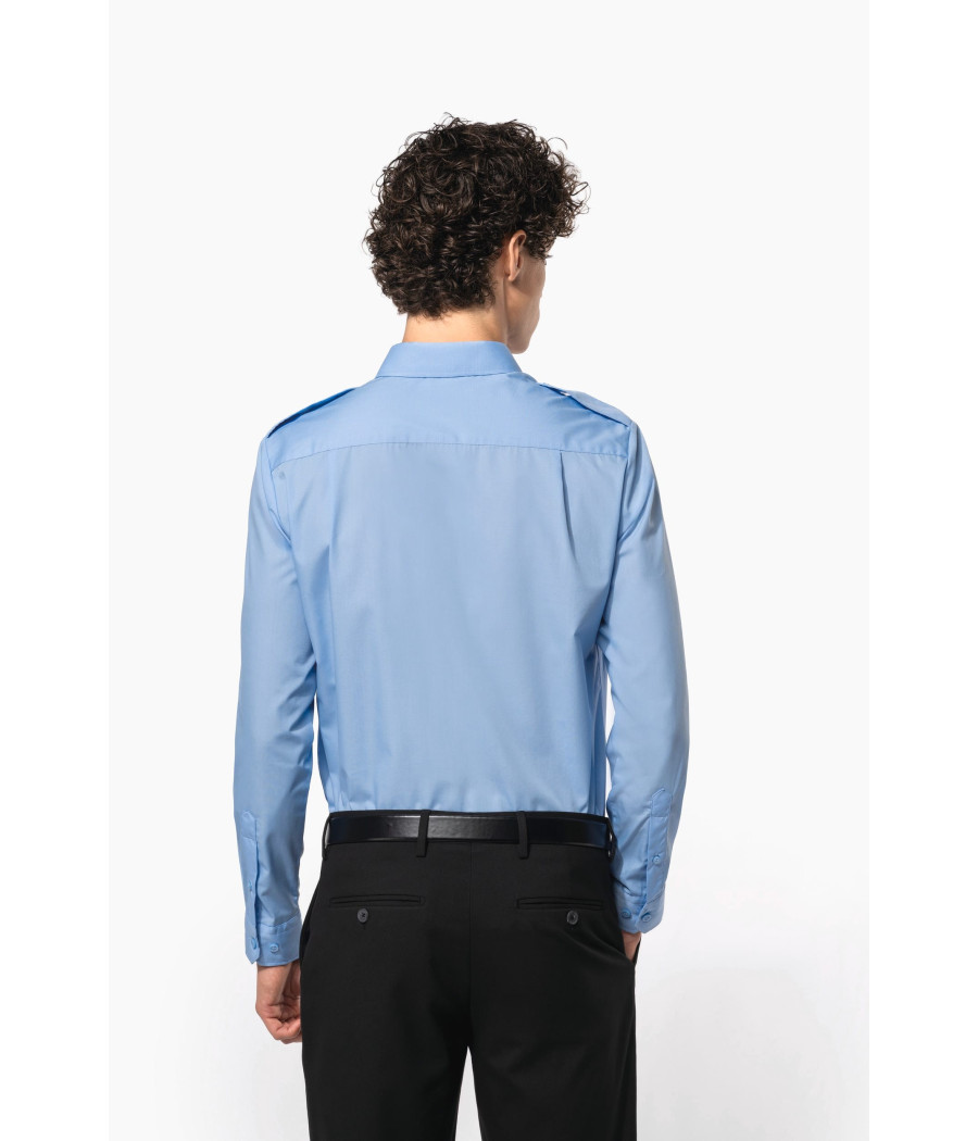 Chemise pilote manches longues homme