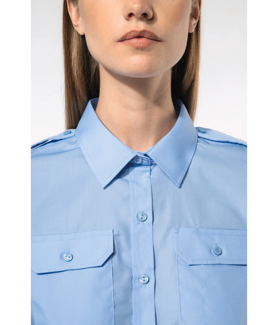 Chemise pilote manches longues femme