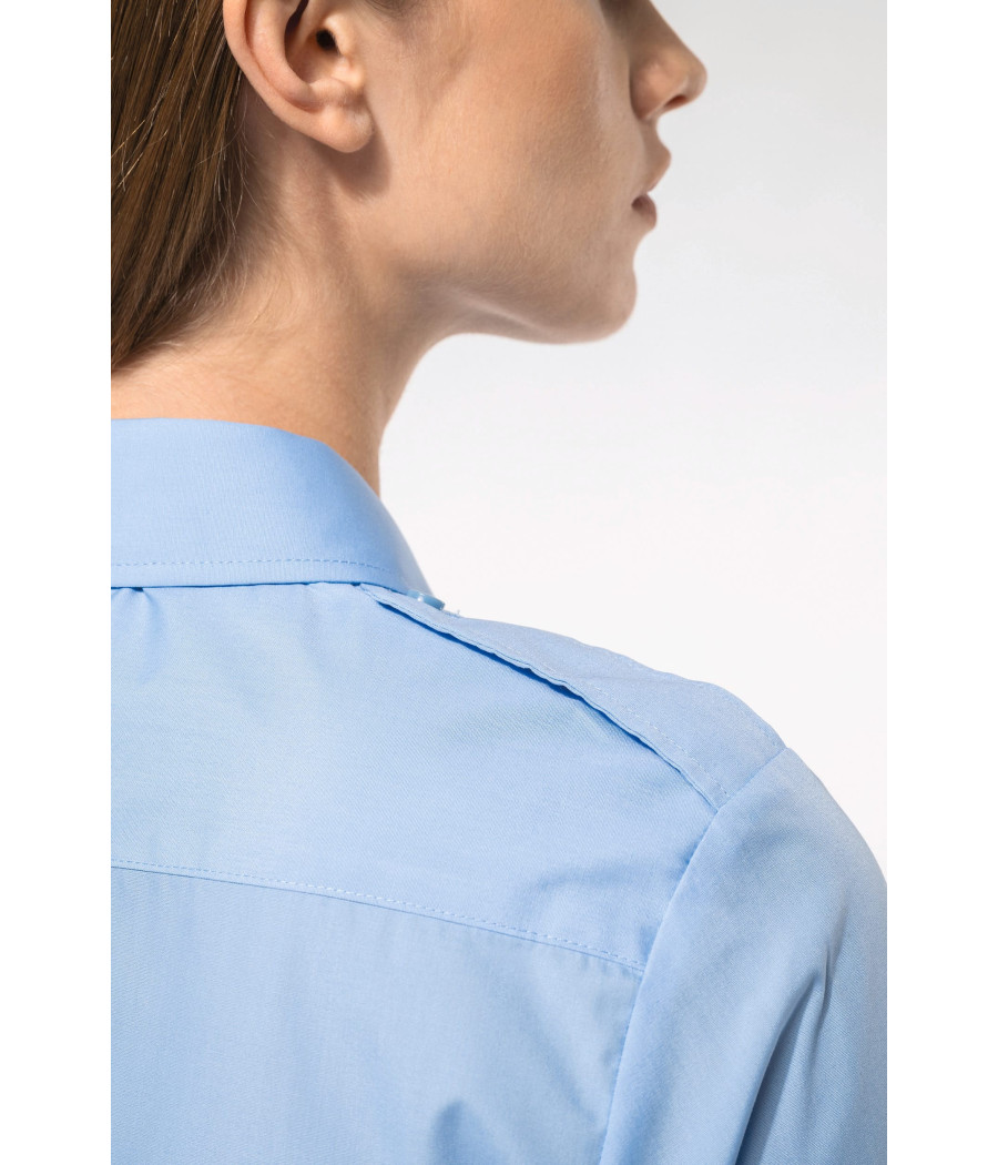 Chemise pilote manches longues femme