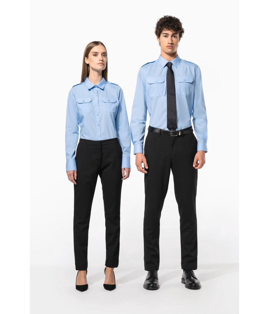 Chemise pilote manches longues femme