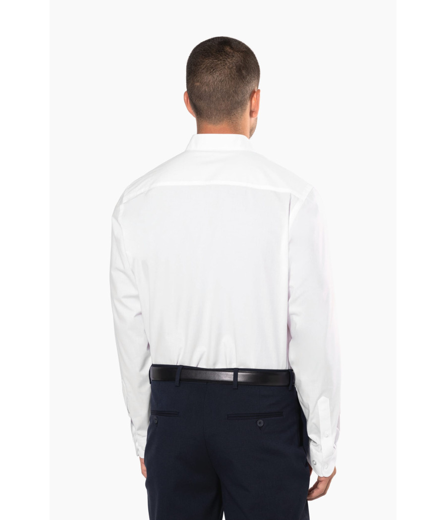 Chemise col mao manches longues