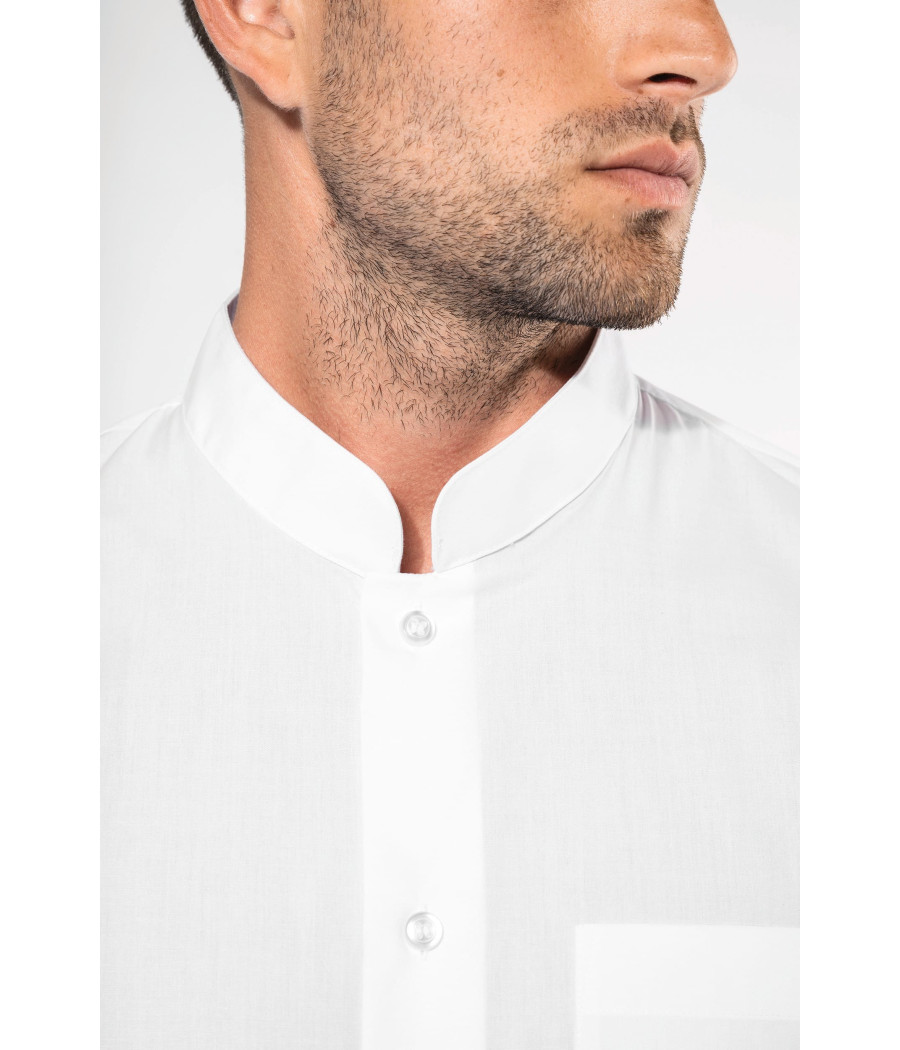 Chemise col mao manches longues