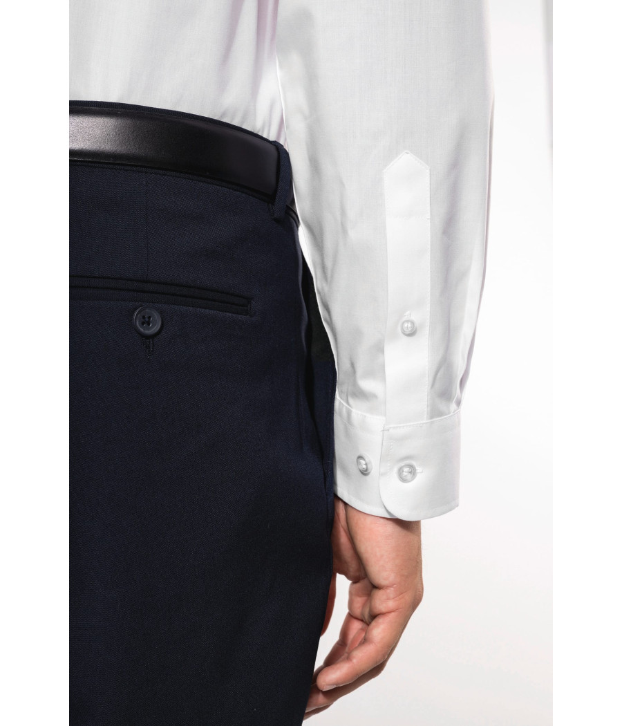 Chemise col mao manches longues