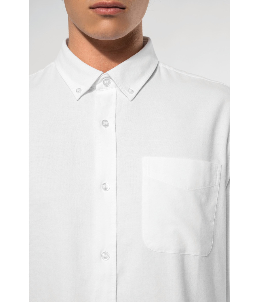 Chemise Oxford lavée manches longues
