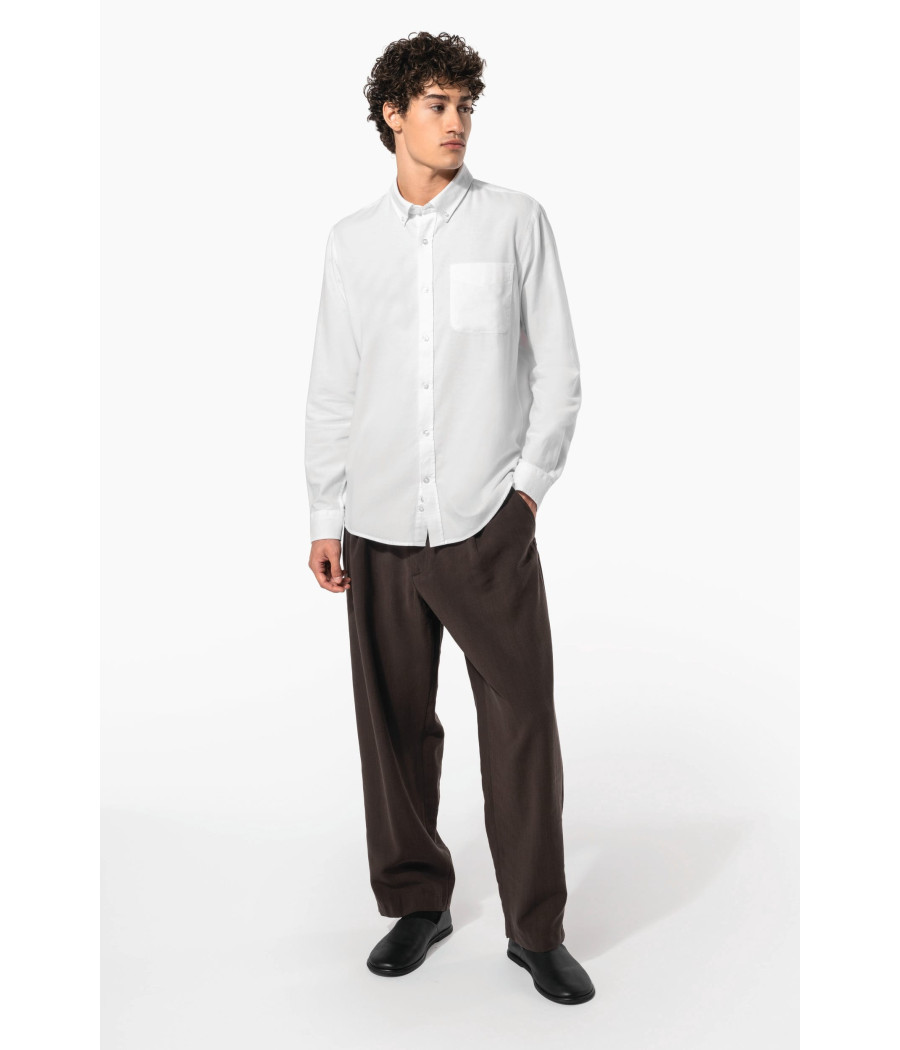 Chemise Oxford lavée manches longues