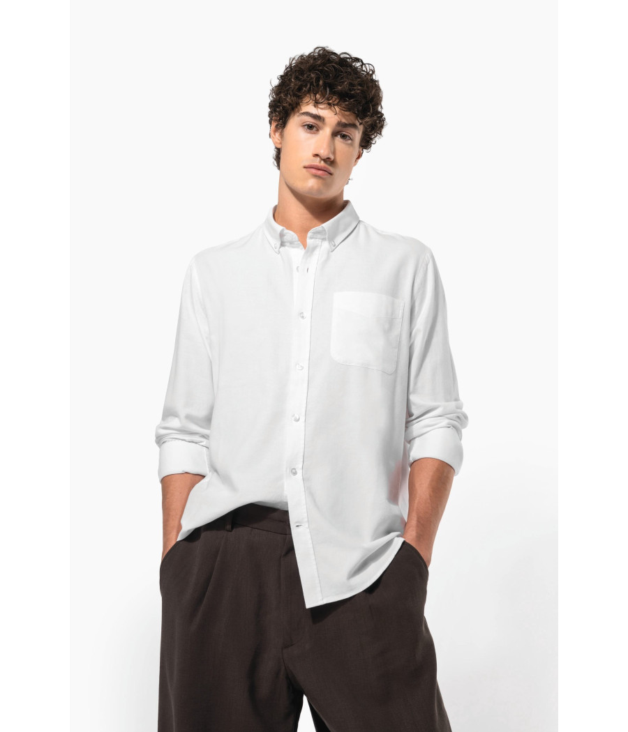 Chemise Oxford lavée manches longues