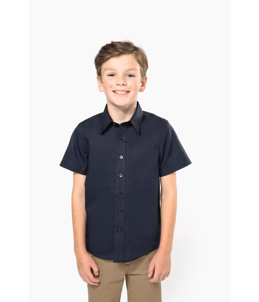 Chemise popeline manches courtes enfant