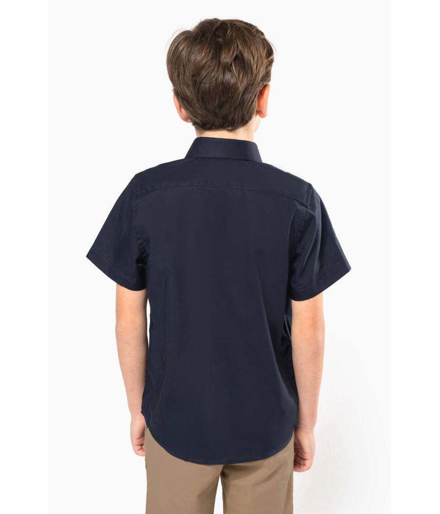 Chemise popeline manches courtes enfant
