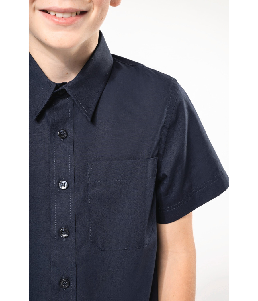 Chemise popeline manches courtes enfant