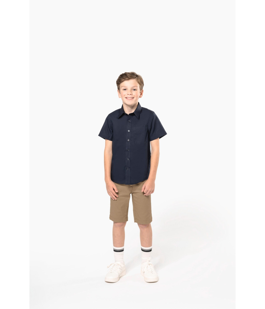 Chemise popeline manches courtes enfant