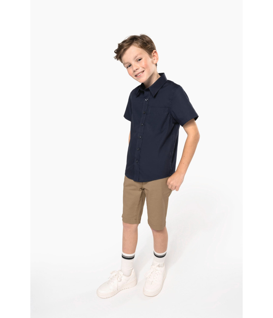 Chemise popeline manches courtes enfant