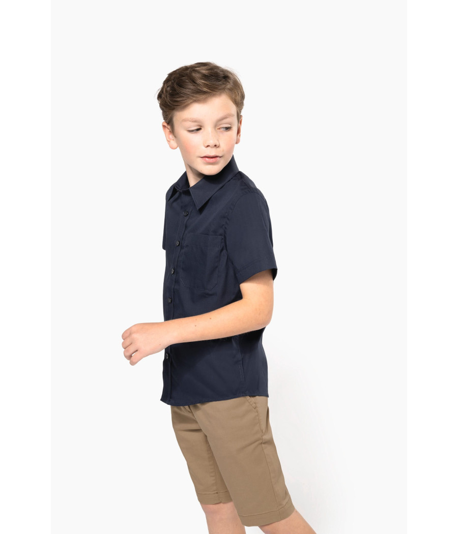 Chemise popeline manches courtes enfant