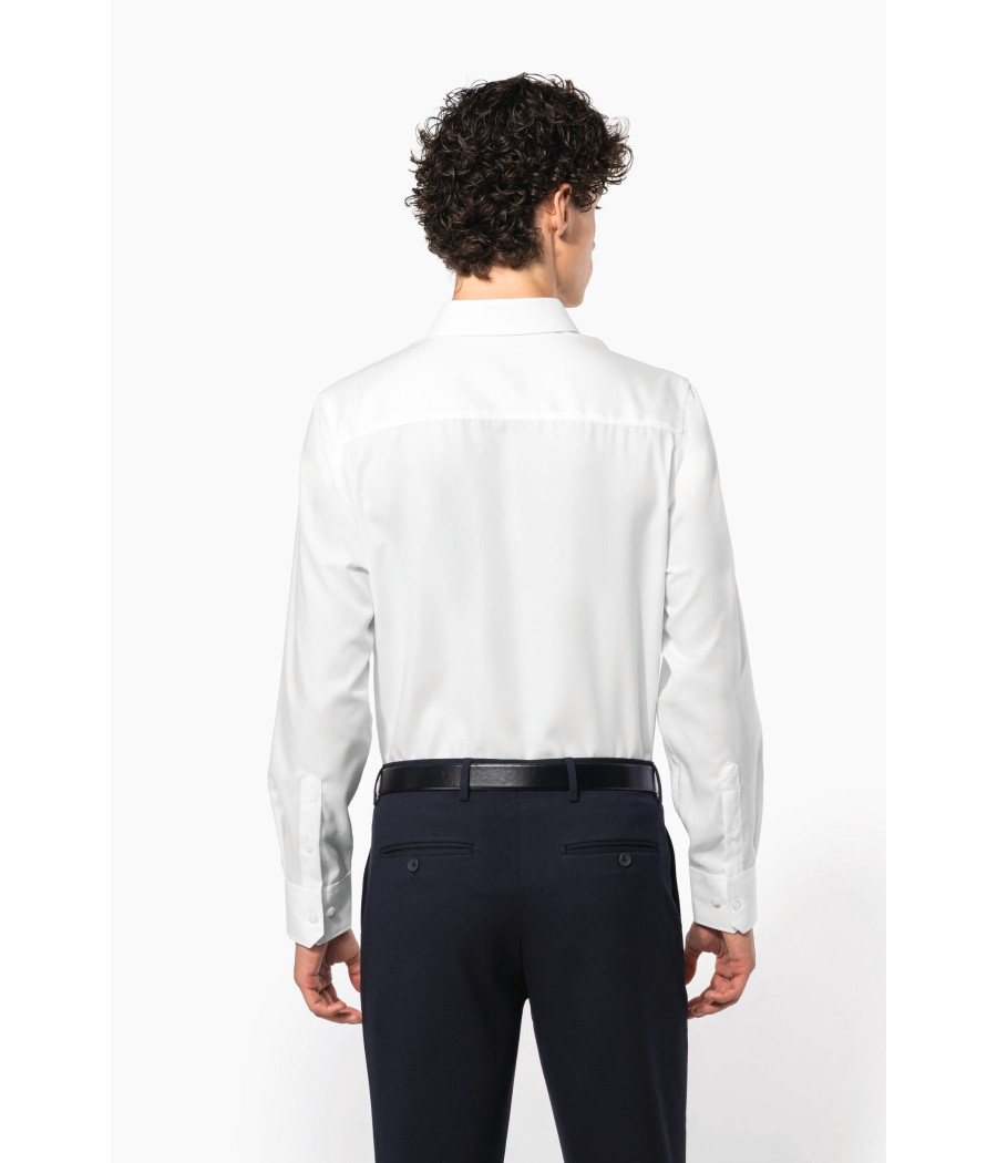 Chemise ajustée manches longues sans repassage