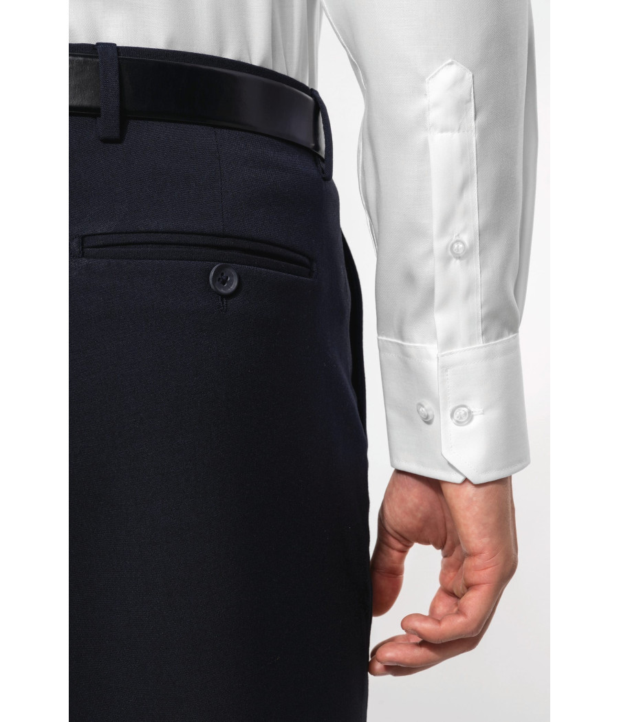 Chemise ajustée manches longues sans repassage