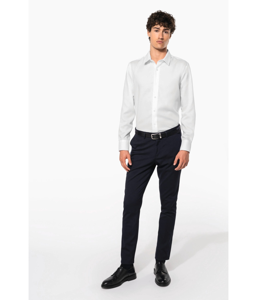 Chemise ajustée manches longues sans repassage