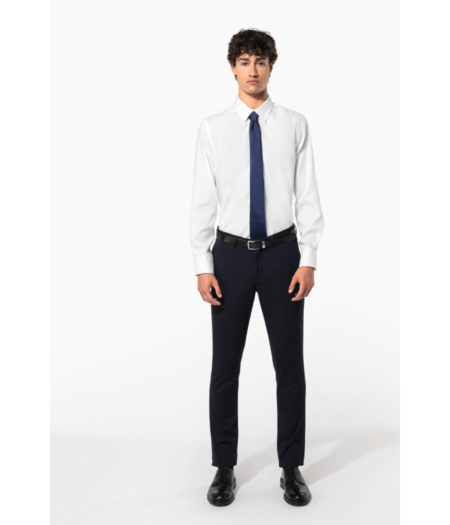 Chemise ajustée manches longues sans repassage