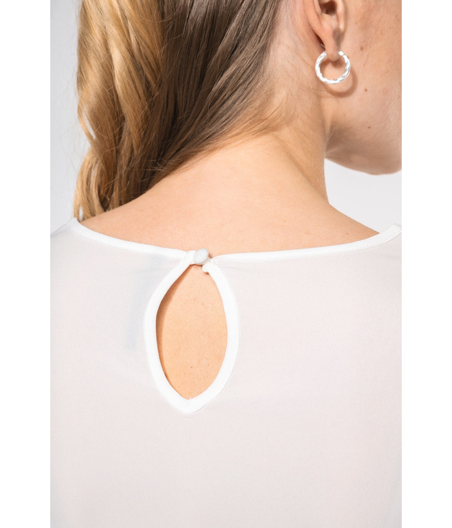 Blouse crêpe manches longues femme