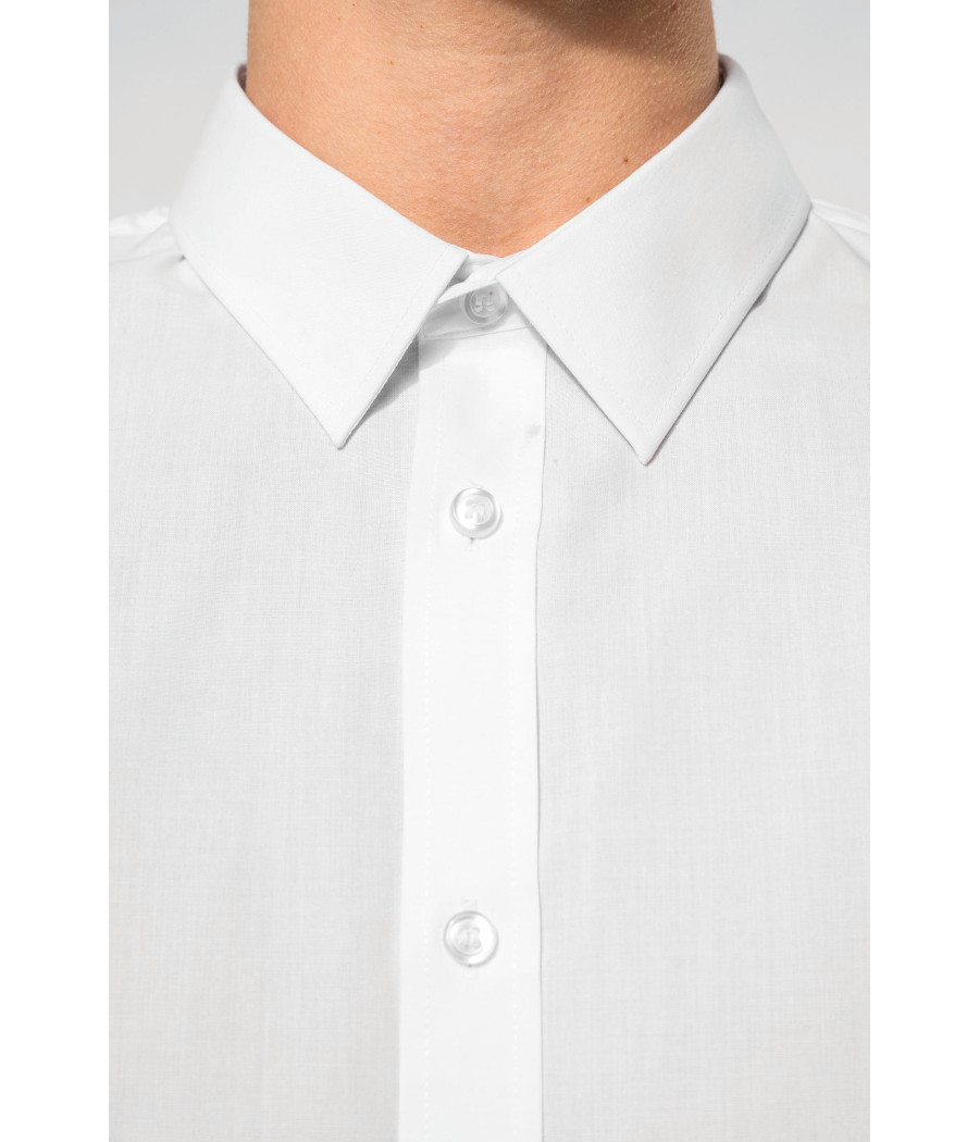 Chemise popeline polycoton sans poche entretien facile homme