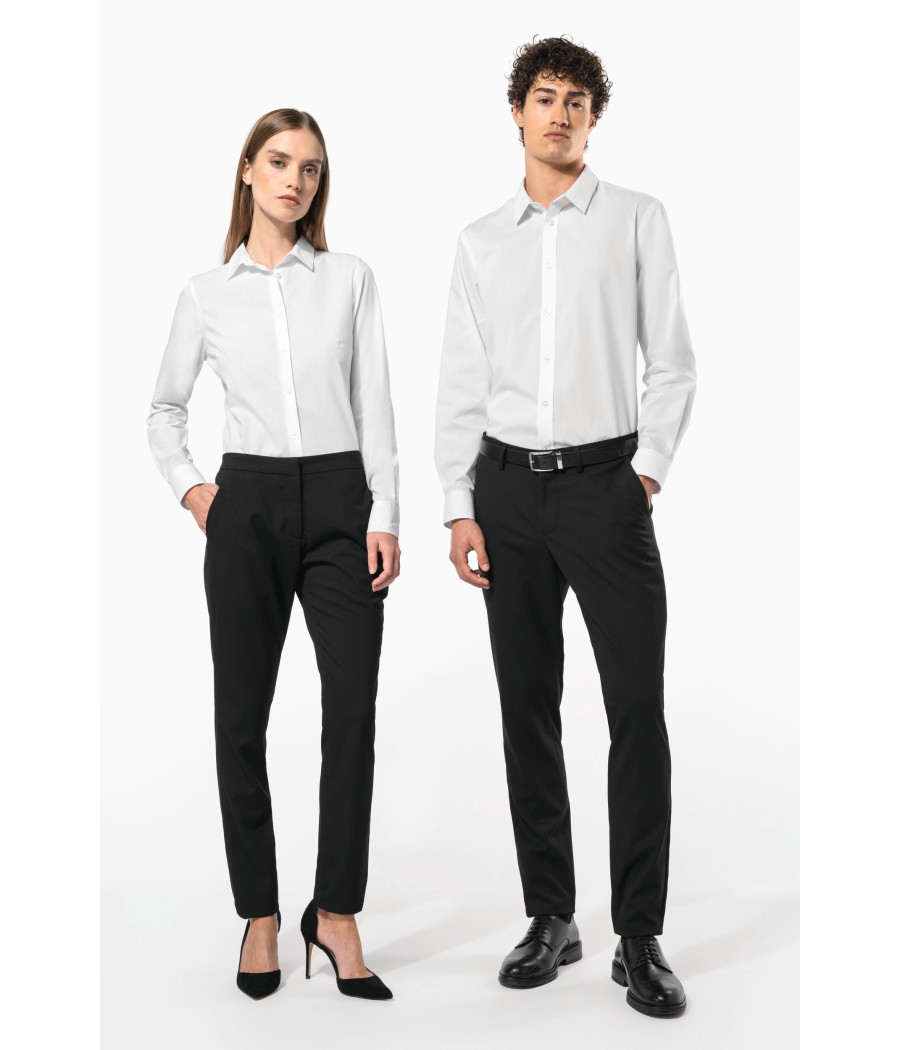 Chemise popeline polycoton sans poche entretien facile homme