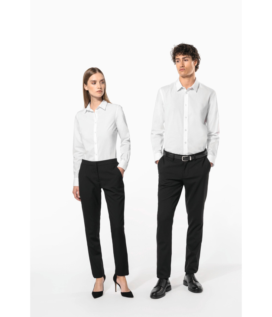 Chemise popeline polycoton sans poche entretien facile homme