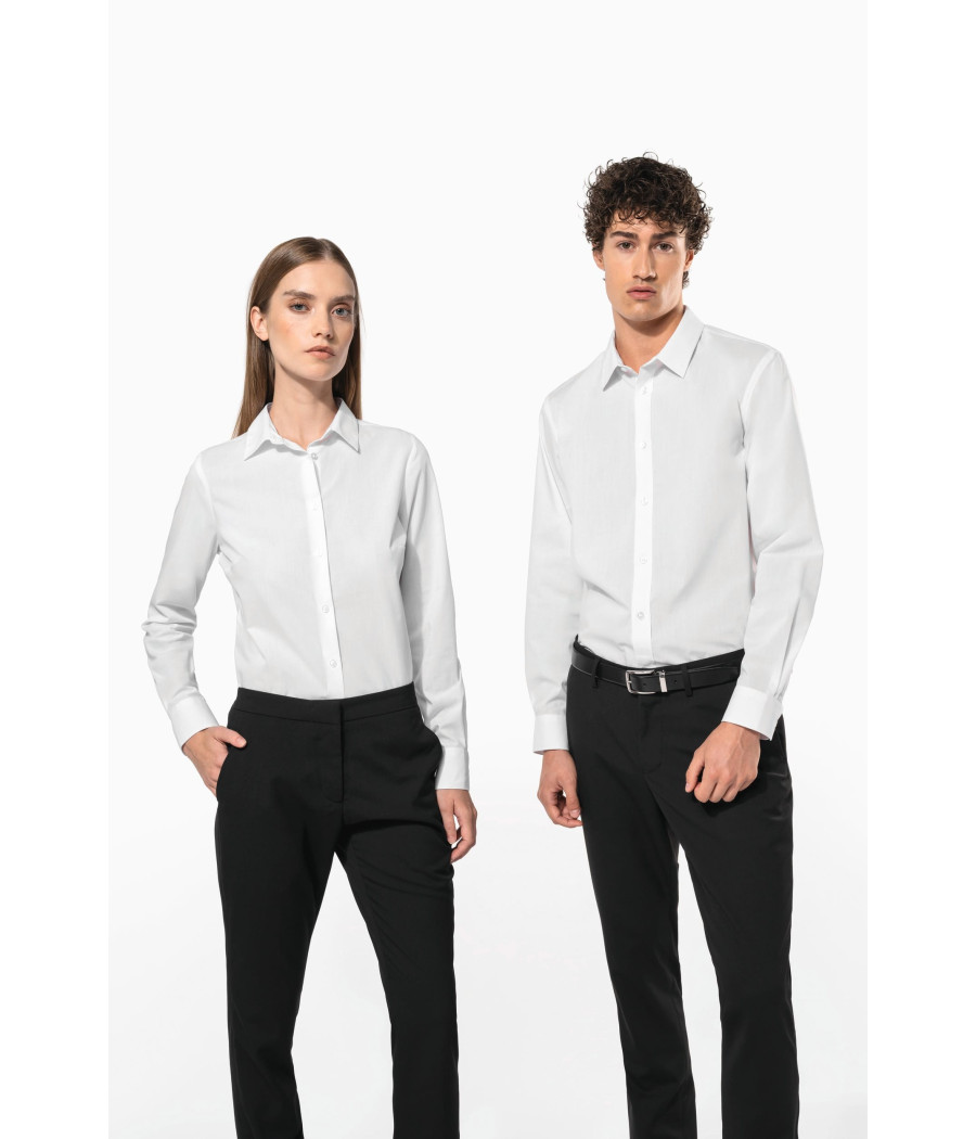 Chemise popeline polycoton sans poche entretien facile homme