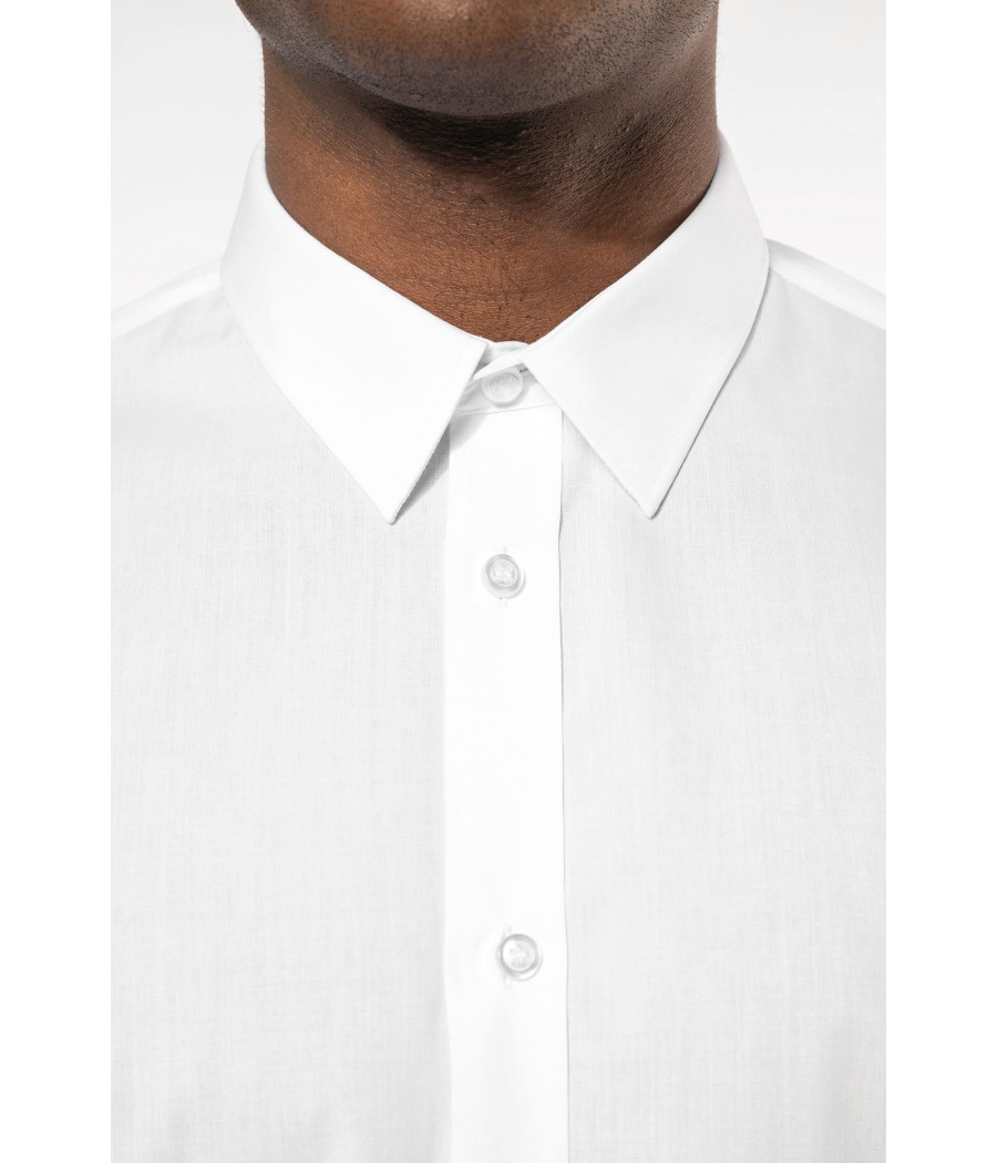 Chemise popeline polycoton sans poche entretien facile homme