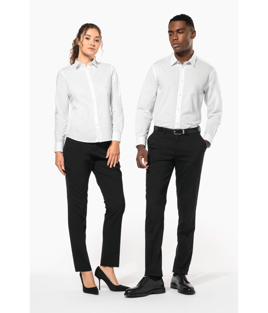 Chemise popeline polycoton sans poche entretien facile homme