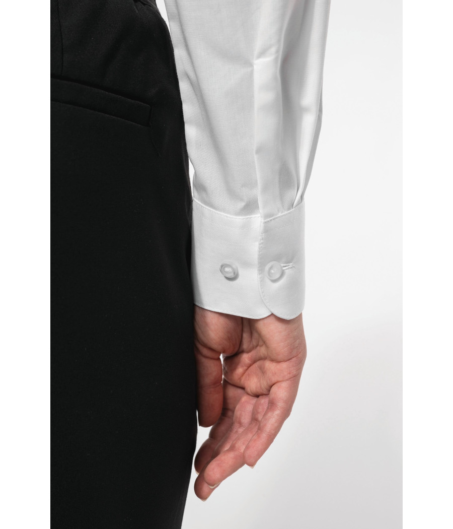 Chemise popeline polycoton sans poche entretien facile femme