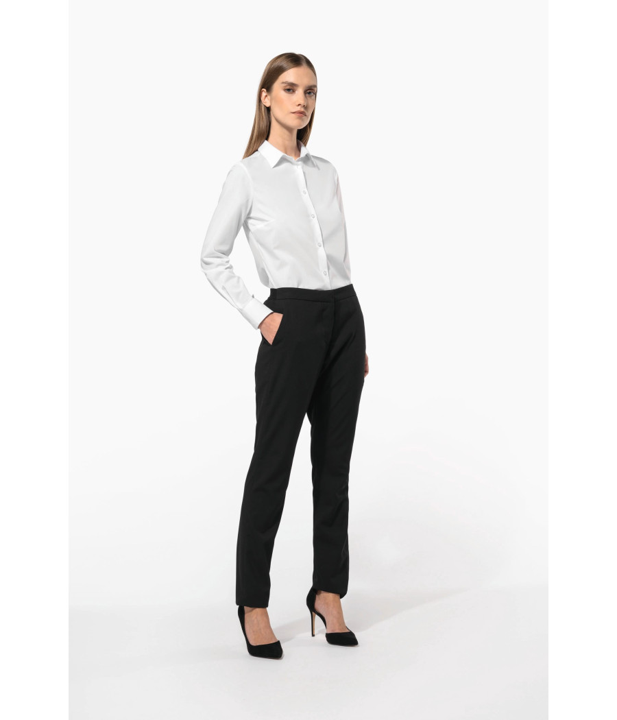 Chemise popeline polycoton sans poche entretien facile femme