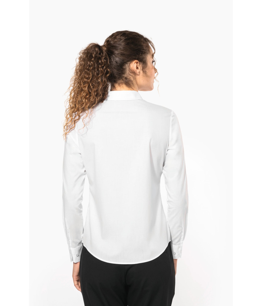 Chemise popeline polycoton sans poche entretien facile femme