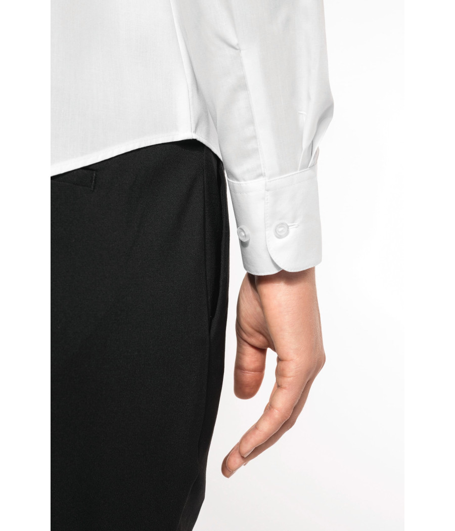 Chemise popeline polycoton sans poche entretien facile femme