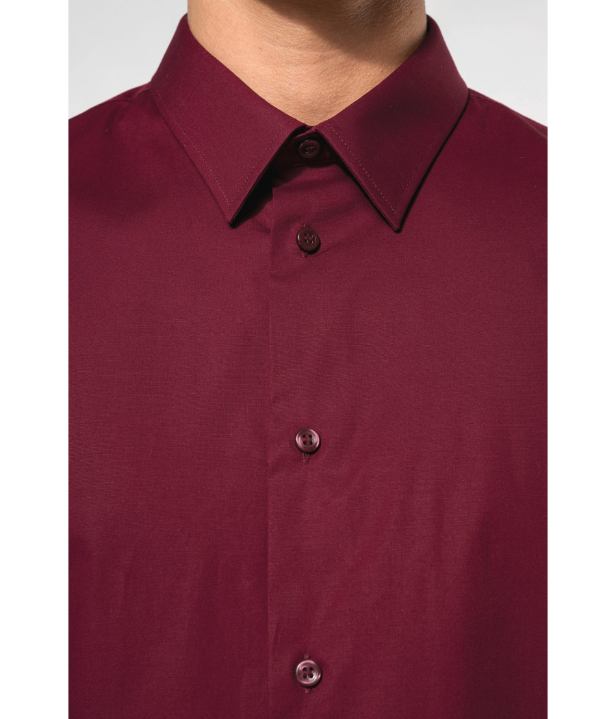 Chemise coton / élasthanne manches courtes