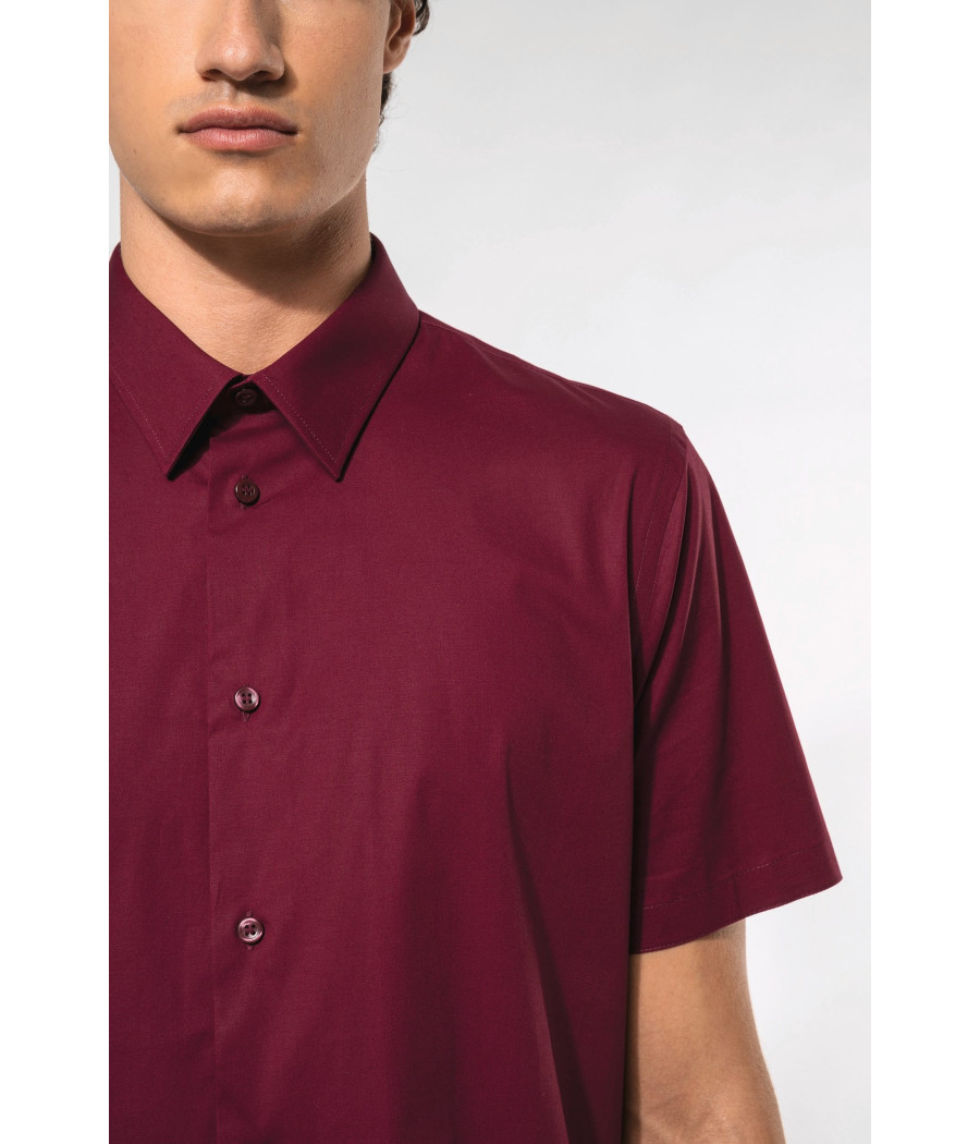 Chemise coton / élasthanne manches courtes