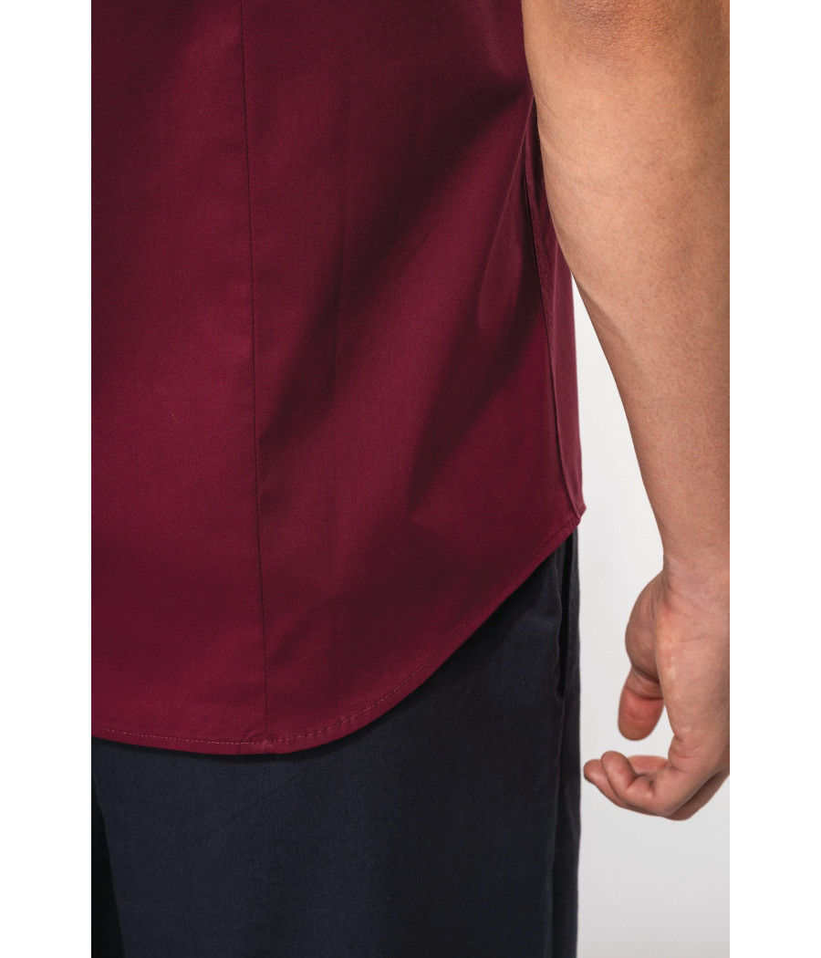 Chemise coton / élasthanne manches courtes