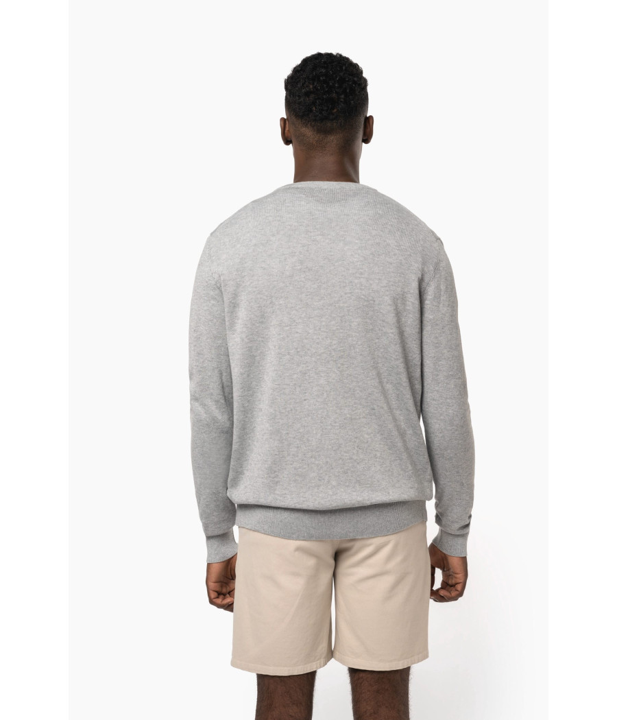Pull col en V écoresponsable homme
