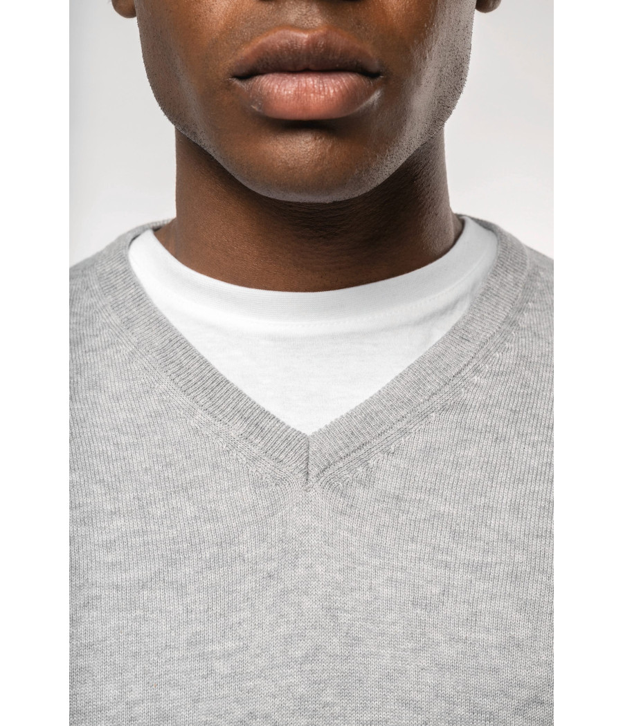 Pull col en V écoresponsable homme