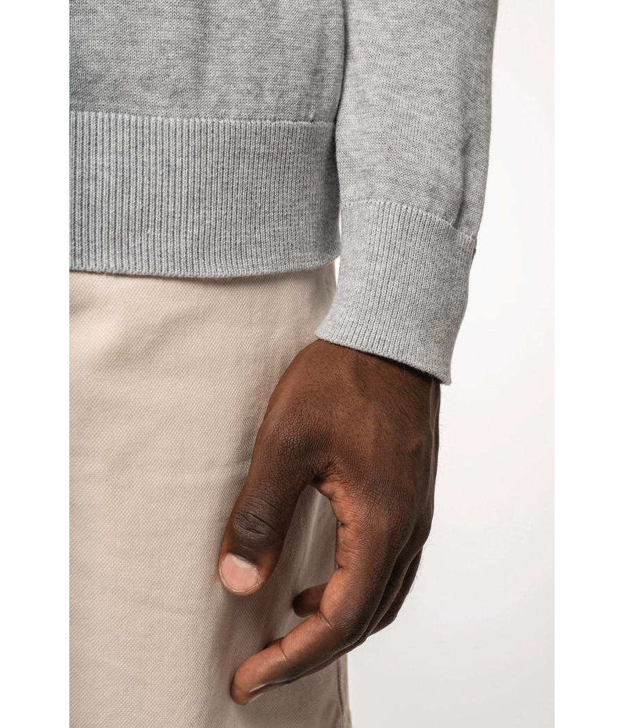 Pull col en V écoresponsable homme