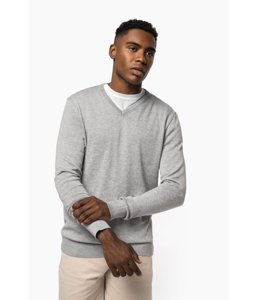 Pull col en V écoresponsable homme