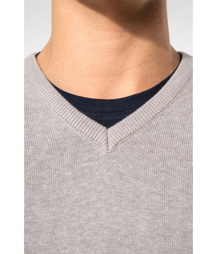 Pull col V sans manches