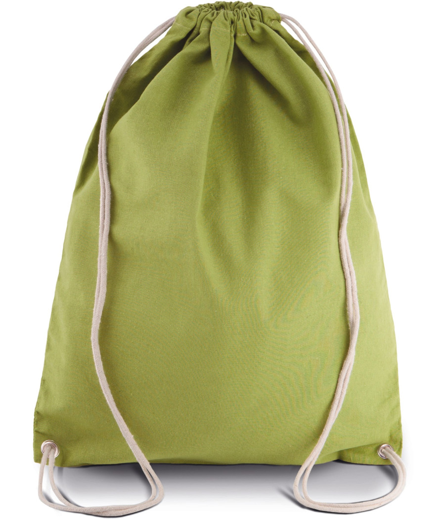 Sac à dos en coton avec cordelettes