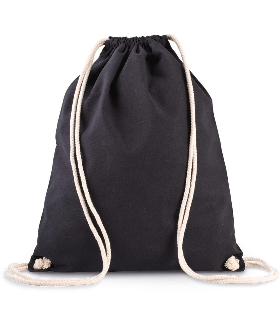 Sac à dos en coton bio avec cordelettes